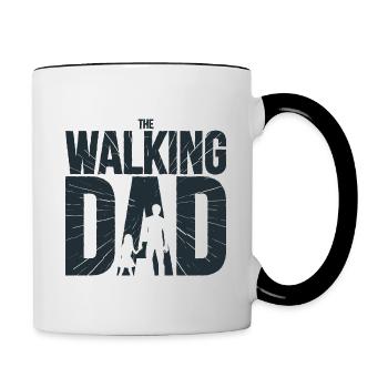 The walking dad Vatertagsgeschenk Ideen - Tasse zweifarbig - Weiß/Schwarz - Rechts