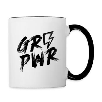 Le pouvoir des femmes - Mug contrasté - blanc/noir - Droite