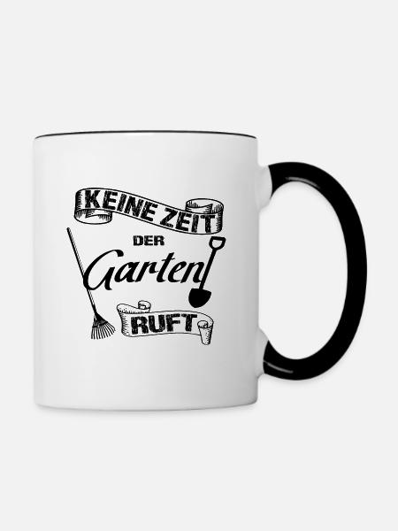 Garten - Tasse zweifarbig - Weiß/Schwarz