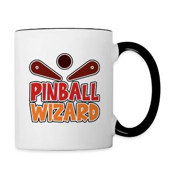 Pinball Wizard Pinball Machine Pinball Gift - Contrasting Mug - white/black - Right