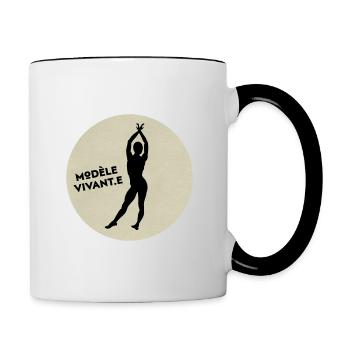 Live-Modell - Tasse zweifarbig - Weiß/Schwarz - Rechts