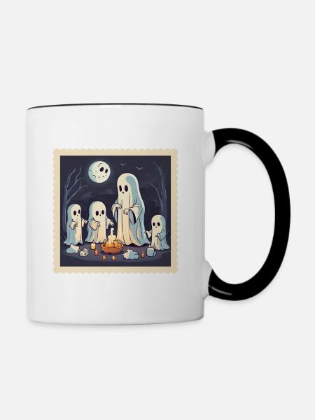 Geister-Ritual - Tasse zweifarbig - Weiß/Schwarz