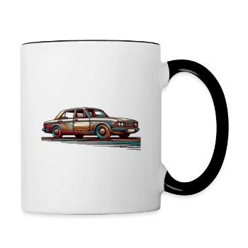 Color Car Sortiment - Tasse zweifarbig - Weiß/Schwarz - Rechts