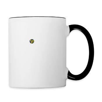 Ich kann nicht Volleyball spielen - Tasse zweifarbig - Weiß/Schwarz - Rechts