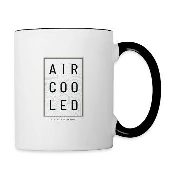 Moteur à aircooled - Culture automobile classique - Mug contrasté - blanc/noir - Droite