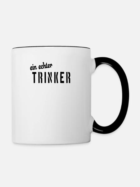 Trinker - Tasse zweifarbig - Weiß/Schwarz