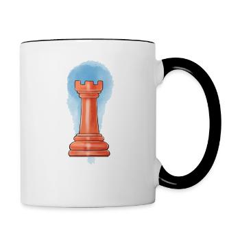 Rook Chess - Contrasting Mug - white/black - Right