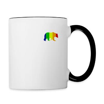 | Mama Bear LGBTQ | Fierté | Lesbienne | Gay| Mère| Maman| - Mug contrasté - blanc/noir - Droite