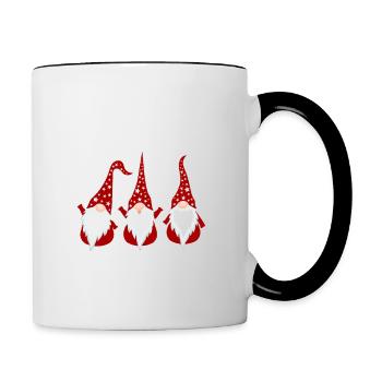 Noël avec mes gnomies - Mug contrasté - blanc/noir - Droite