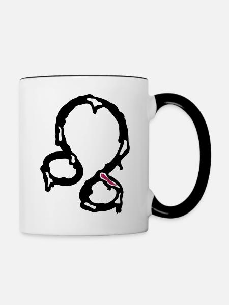 Sternzeichen Löwe - Tasse zweifarbig - Weiß/Schwarz