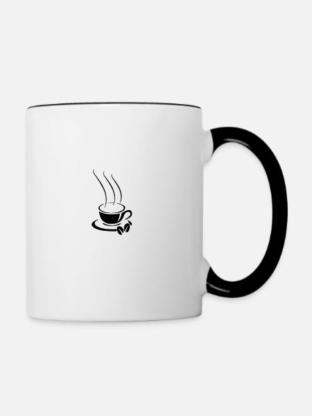 caffee - Tasse zweifarbig - Weiß/Schwarz