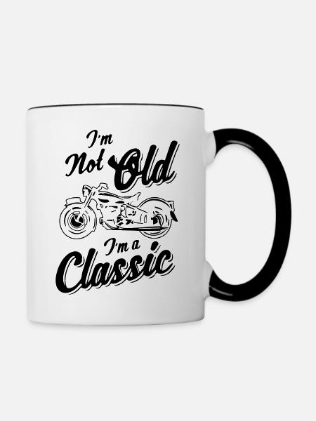 Motorcycle Classic - Tasse zweifarbig - Weiß/Schwarz
