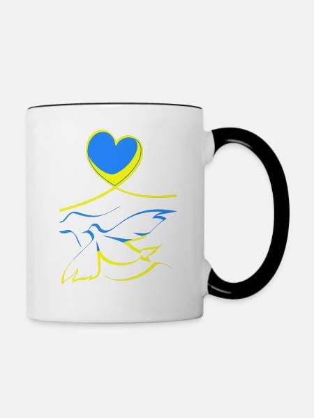 Ukraine - Tasse zweifarbig - Weiß/Schwarz