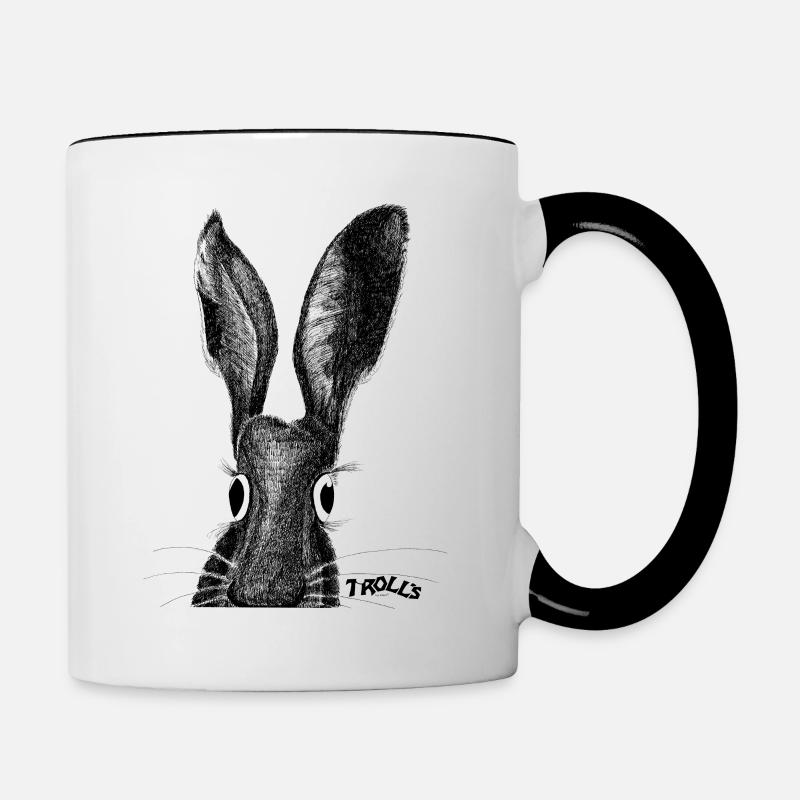 LIÈVRE - Mug contrasté - blanc/noir