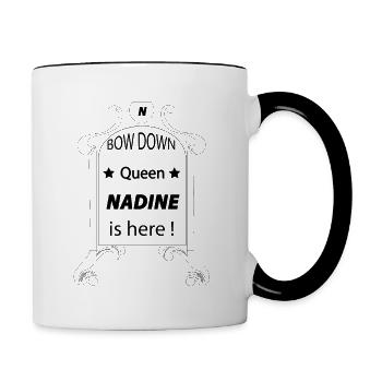 Queen Nadine - Tasse zweifarbig - Weiß/Schwarz - Rechts
