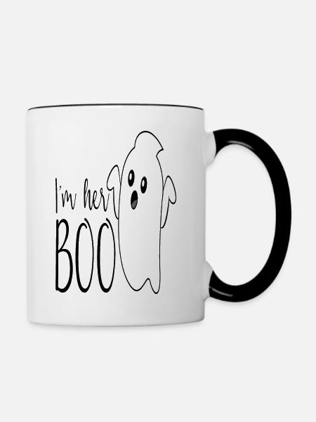 Ich bin ihr Boo - Tasse zweifarbig - Weiß/Schwarz
