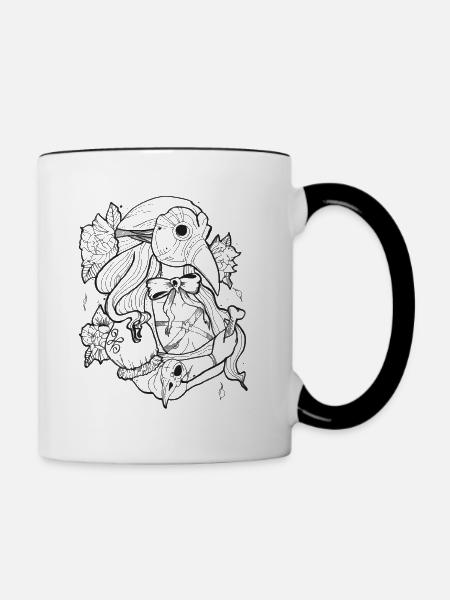 Neuanfang - Tasse zweifarbig - Weiß/Schwarz