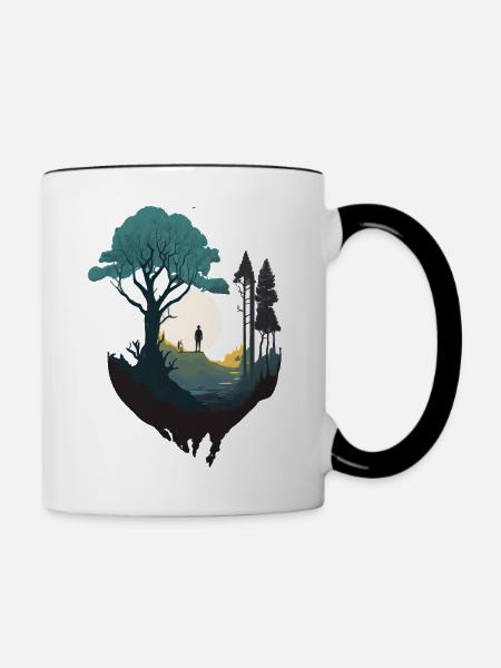 SURREAL - Tasse zweifarbig - Weiß/Schwarz