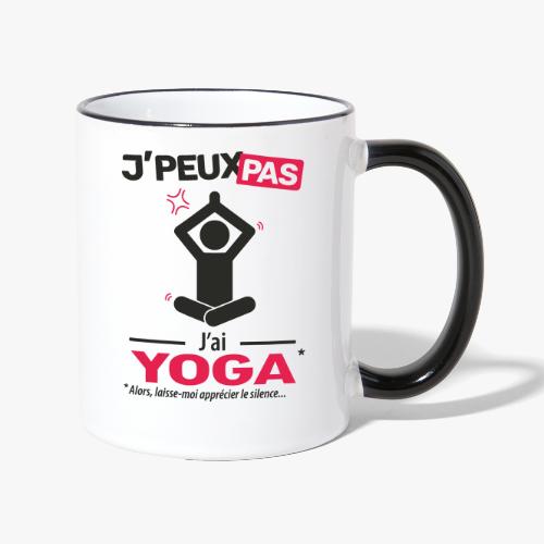 J'peux pas, j'ai yoga (homme) - Mug contrasté