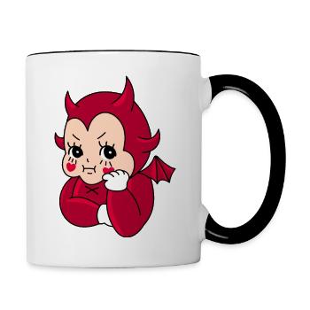 Devil baby doll - Mug contrasté - blanc/noir - Droite