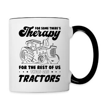 Tractor Farmer - Tasse zweifarbig - Weiß/Schwarz - Rechts