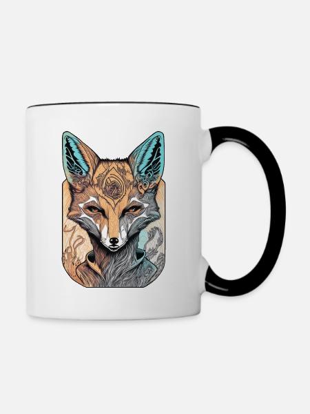 Fuchsige Traumlandschaft - Tasse zweifarbig - Weiß/Schwarz