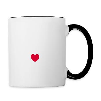 Valentinstag 2024 Lustige Zitate Lovers Day Geschenk - Tasse zweifarbig - Weiß/Schwarz - Rechts