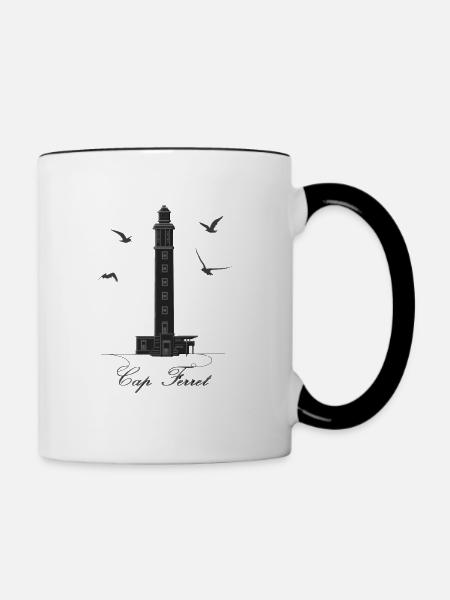 Leuchtturm von Cap Ferret - Tasse zweifarbig - Weiß/Schwarz