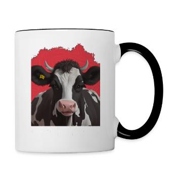 I SEE YOU - cow - Contrasting Mug - white/black - Right