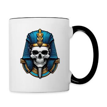 pharaon- momie - egypte - Mug contrasté - blanc/noir - Droite