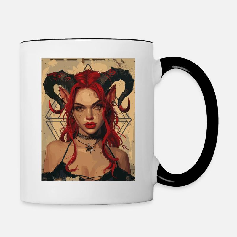The Female Devil - Tasse zweifarbig - Weiß/Schwarz