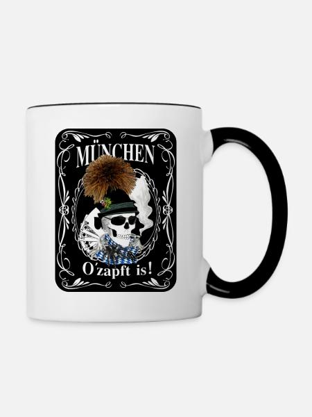 O´zapft is! - Tasse zweifarbig - Weiß/Schwarz