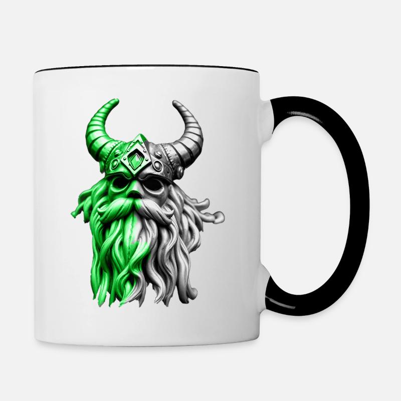 Vert Ragnar - Mug contrasté - blanc/noir