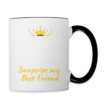 Es ist unmöglich, ruhig zu bleiben, ich werde meine - Tasse zweifarbig - Weiß/Schwarz - Rechts