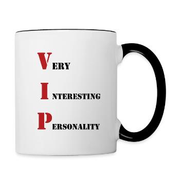 VIP: Very Interesting Personality - Contrasting Mug - white/black - Right