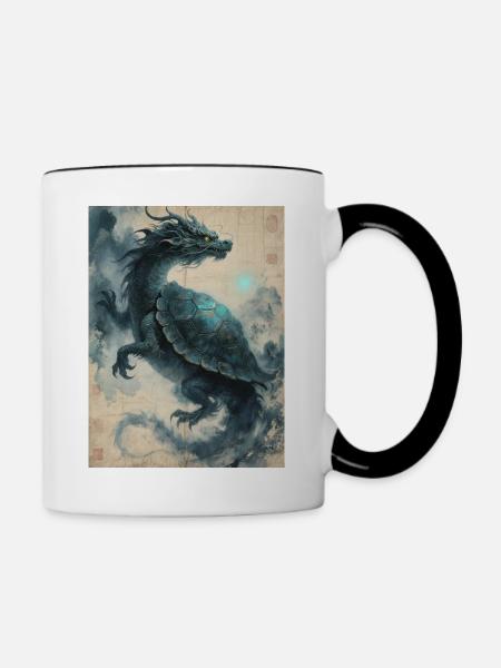 Die Ahnenschale: Xuangui – Stabilität - Tasse zweifarbig - Weiß/Schwarz