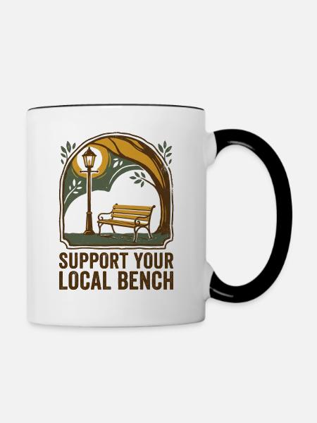 Local Bench - Tasse zweifarbig - Weiß/Schwarz