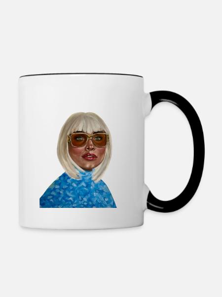 Von der Königin zur Prinzessin - Tasse zweifarbig - Weiß/Schwarz