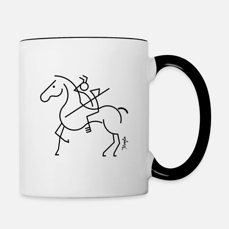 Cavalier guetteur - Mug contrasté - blanc/noir