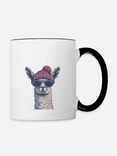 Chilllama Deluxe - Tasse zweifarbig - Weiß/Schwarz