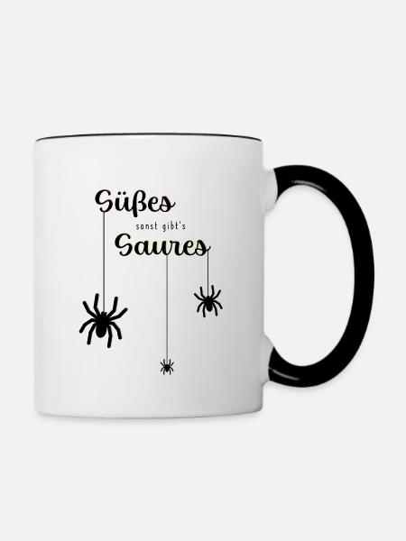 HALLOWEEN SCHWARZ - Tasse zweifarbig - Weiß/Schwarz