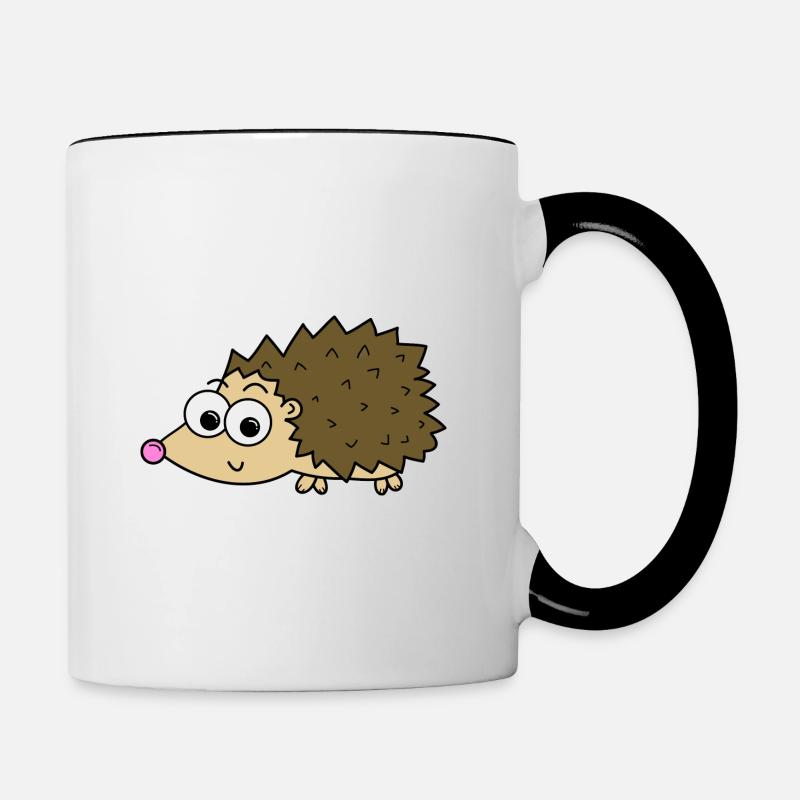 Hérisson - Mug contrasté - blanc/noir