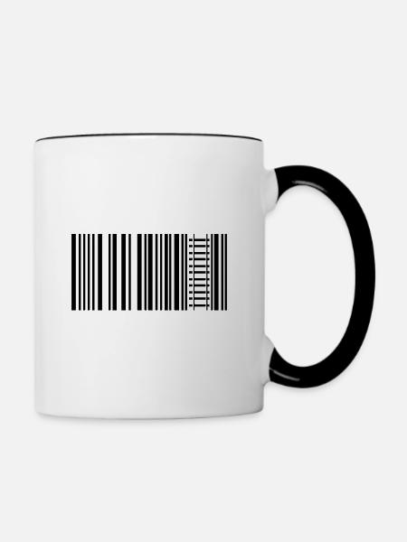 Eisenbahn Schiene Bahner Modeleisenbahn - Tasse zweifarbig - Weiß/Schwarz