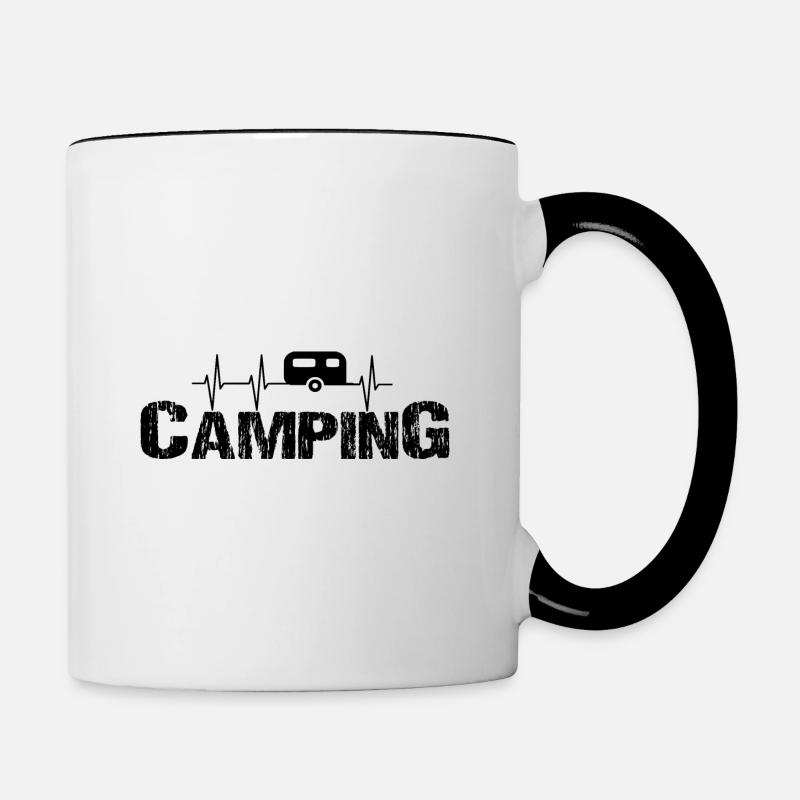 camping - Mug contrasté - blanc/noir
