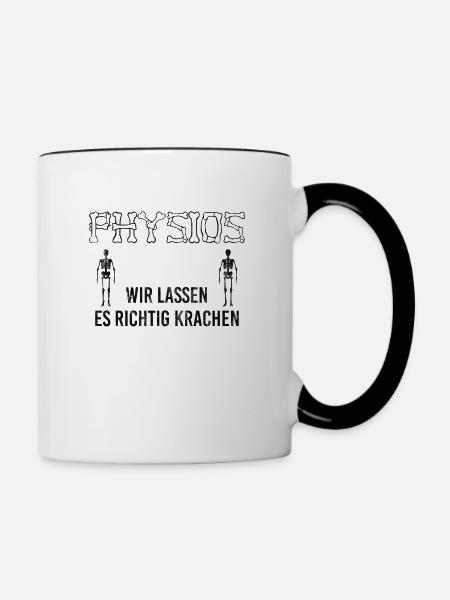 Physios Massage Physiotherapie - Tasse zweifarbig - Weiß/Schwarz