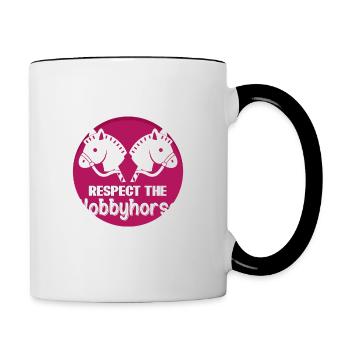 Hobby Horse Steckenpferd Pferd Hobbyhorsing - Contrasting Mug - white/black - Right