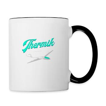 Segelfliegen Pilot Segelflugzeug Segelflieger - Tasse zweifarbig - Weiß/Schwarz - Rechts