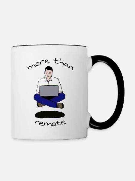 more than remote - Tasse zweifarbig - Weiß/Schwarz