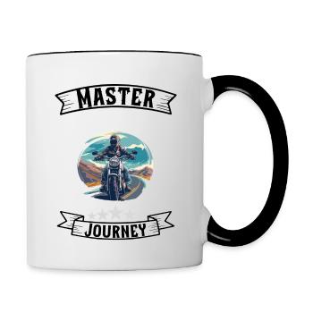 Moto Freedom moto poubelle cadeau cadeau - Mug contrasté - blanc/noir - Droite