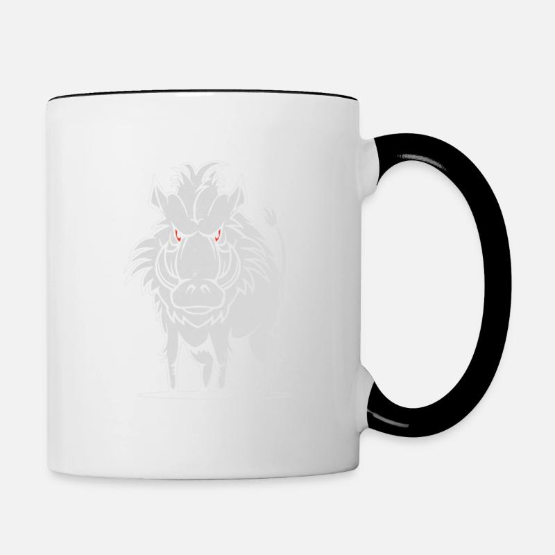 Wild warthog - Contrasting Mug - white/black